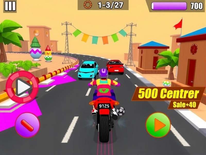 Holi Turbo Challenge gameplay mechanics